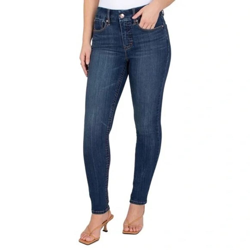 Seven7 Tummyless High Rise Skinny Jean Dark Blue Wash Women's Size 8